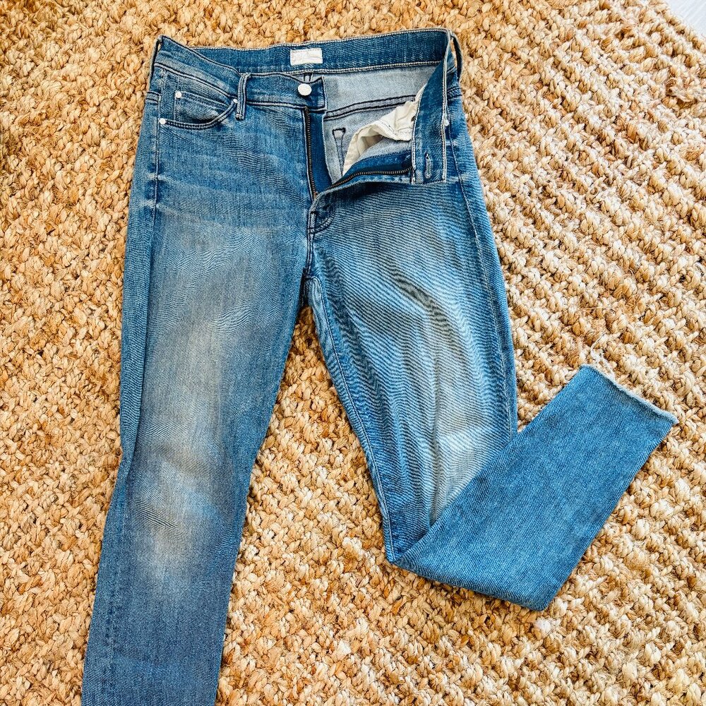MOTHER | fray ankle skinny jeans | size 27